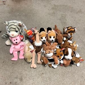 Lot of 16 Ty Stuffed Animals